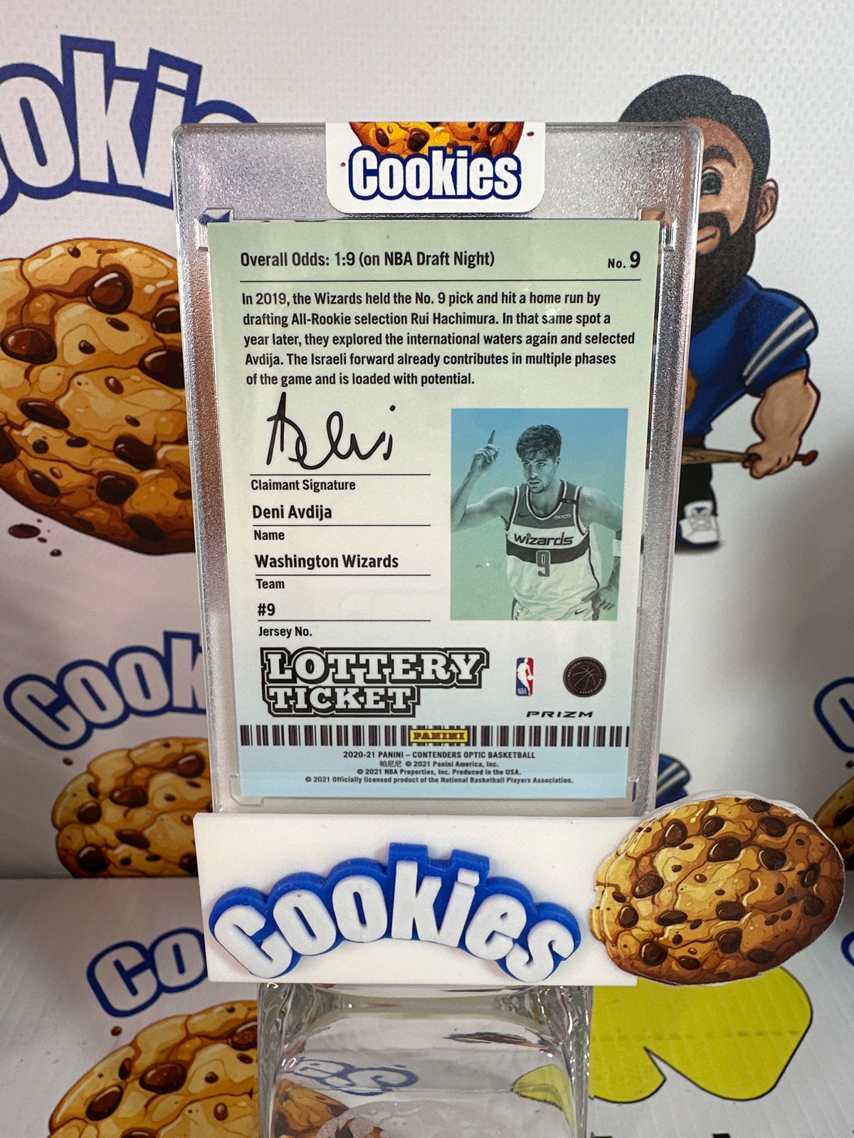 2020 Contenders Optic DENI AVDIJA Lottery Ticket Cracked Ice Rookie Wizards