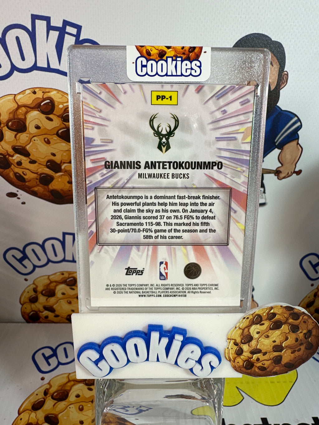 2025 Topps Chrome Update GIANNIS ANTETOKOUNMPO Power Players Blue /150 Bucks