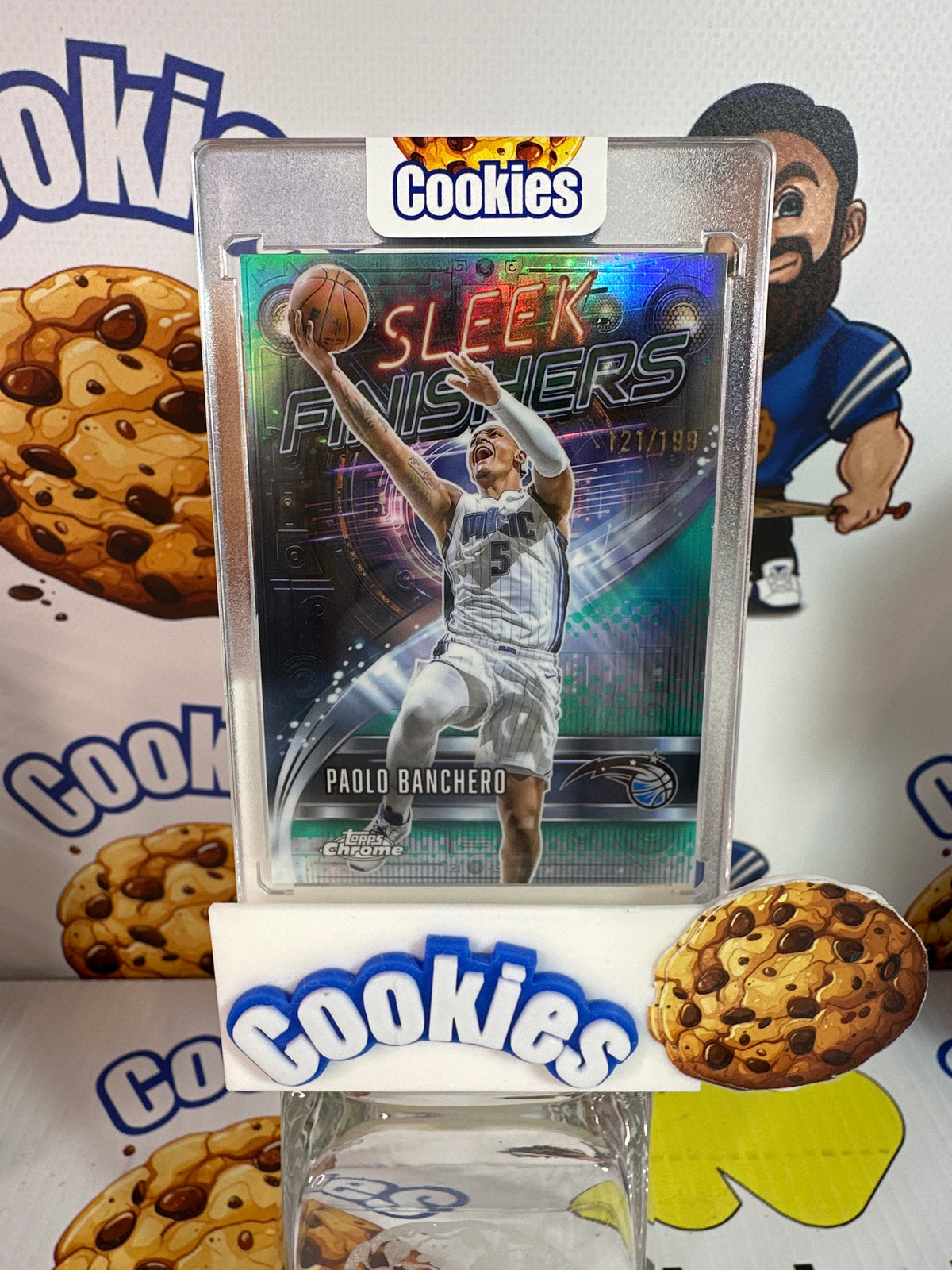 2025 Topps Chrome Update PAOLO BANCHERO Sleek Finishers Aqua /199 Magic