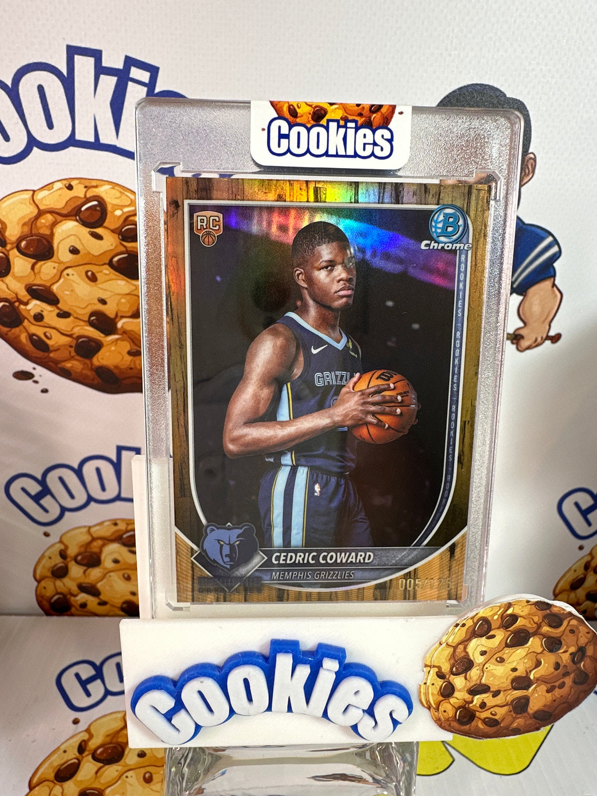 2025 Bowman Chrome CEDRIC COWARD Floorboard Rookie 005/125 Grizzlies