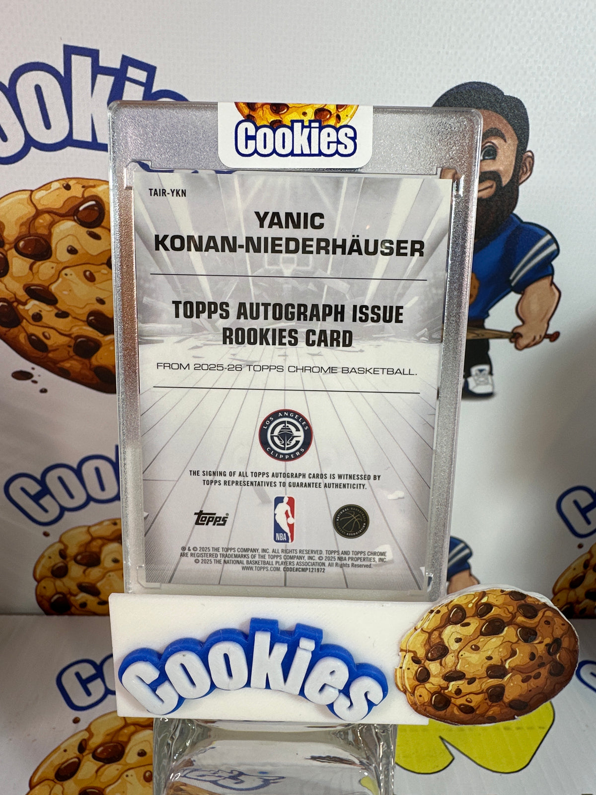 2025 Topps Chrome YANIC KONAN-NIEDERHAUSER Rookie Auto Blue 131/150 Clippers
