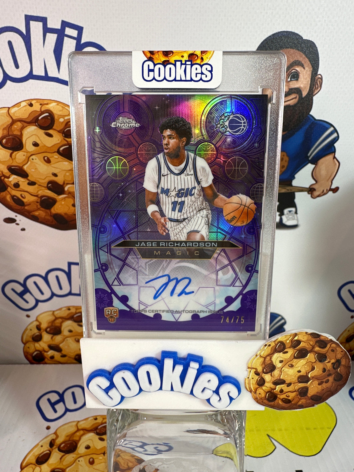 2025 Topps Chrome Update JASE RICHARDSON Chromographs Rookie Auto Purple /75 Magic
