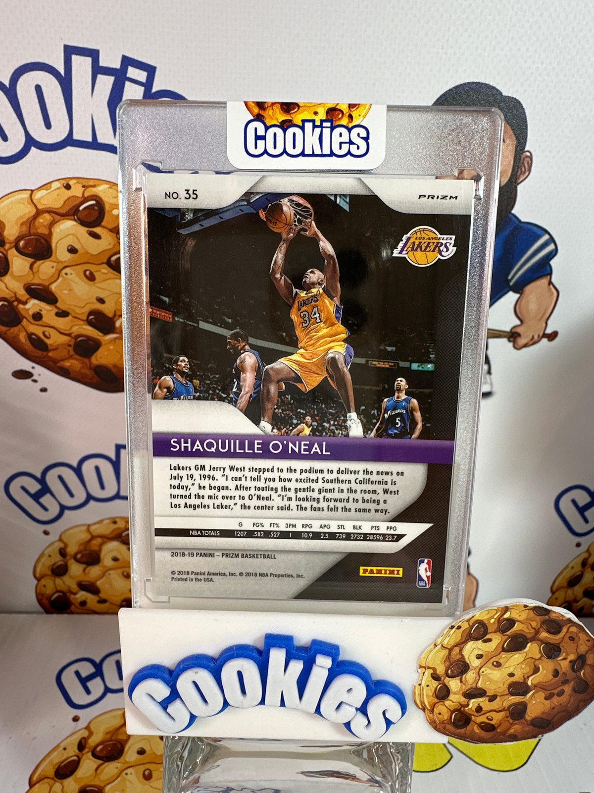 2018 Prizm SHAQUILLE O'NEAL Hyper #35 Lakers