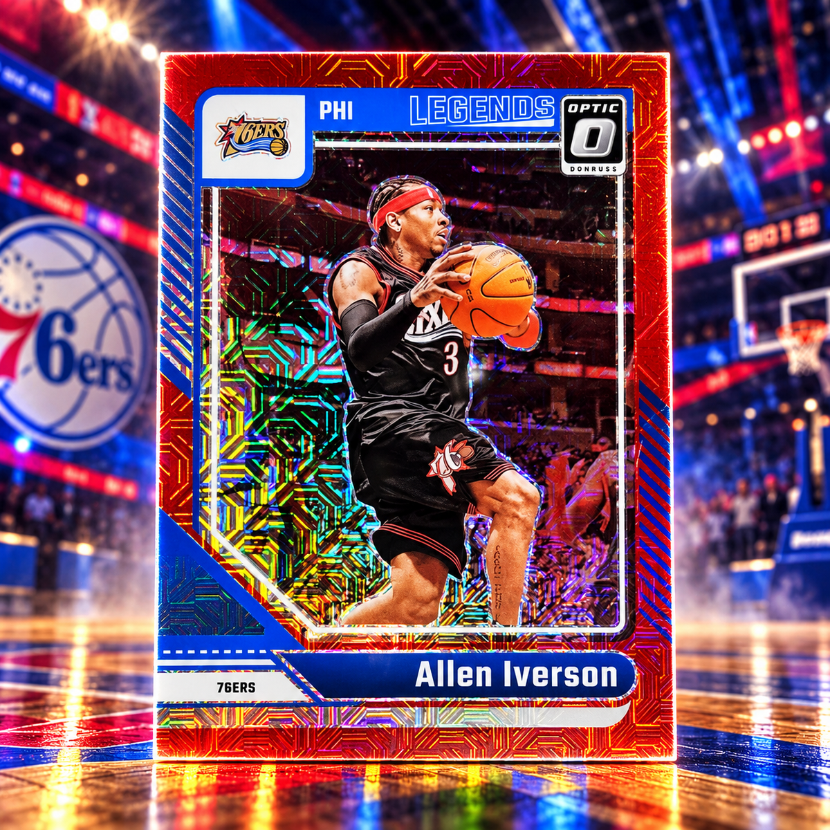 2024 Donruss Optic ALLEN IVERSON Choice Red /88 Sixers