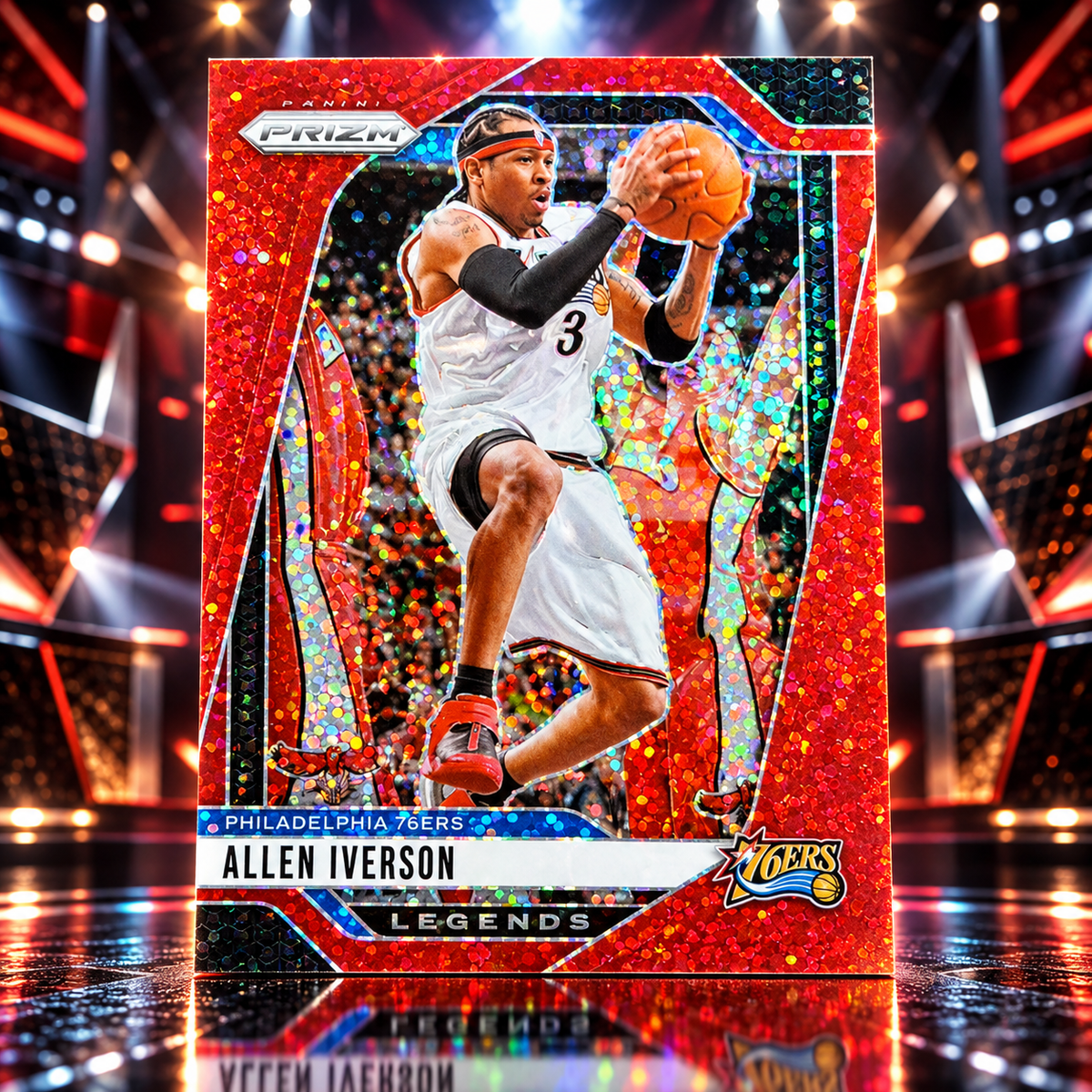 2024 Prizm ALLEN IVERSON Legends Red Sparkle SP Sixers