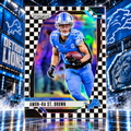2024 Prizm AMON-RA ST. BROWN Black White Checkerboard Short Print Lions (C)