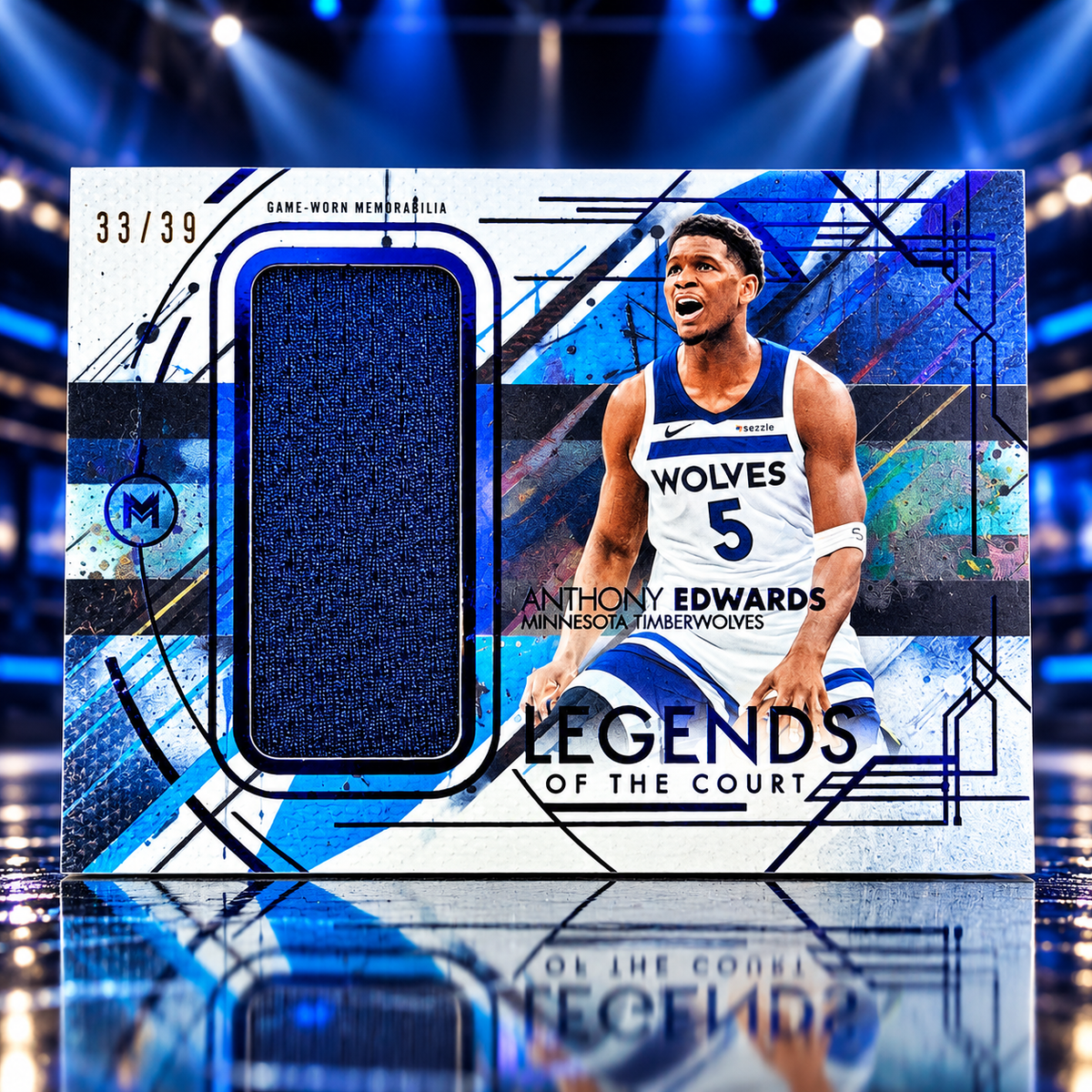 2025 Topps Motif ANTHONY EDWARDS Legends of the Court Ultramarine Blue /39 Wolves