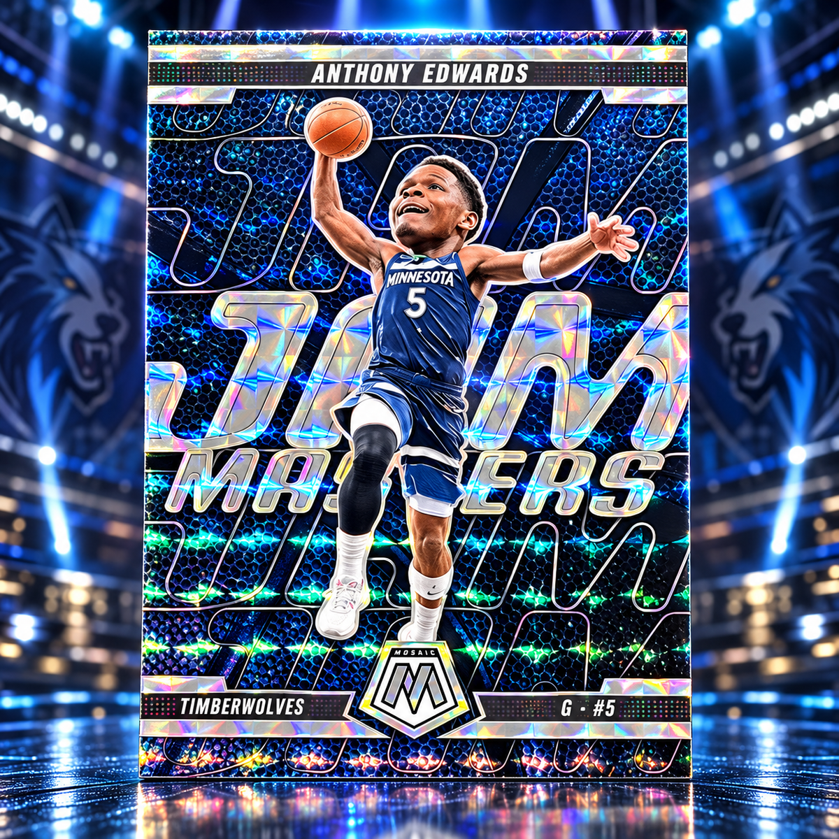 2024 Mosaic ANTHONY EDWARDS Jam Masters Silver Mosaic Wolves