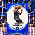 2025 Topps Pristine ANTHONY EDWARDS Blue Refractor /75 Wolves