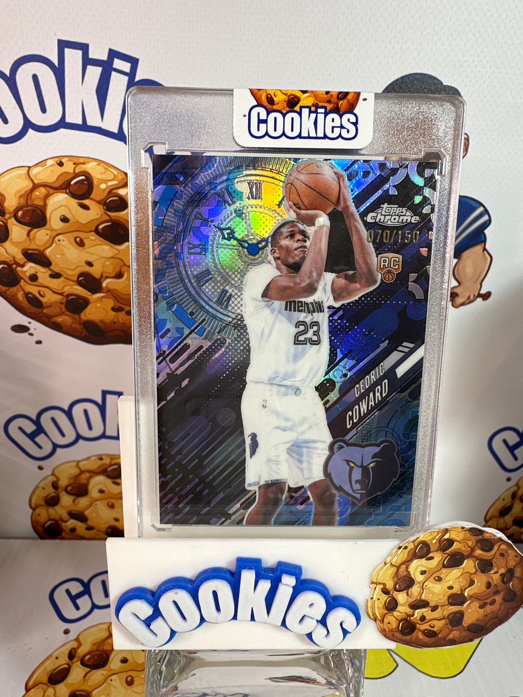 2025 Topps Chrome Update CEDRIC COWARD Rookie Go Time Blue 070/150 Grizzlies