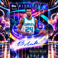 2025 Topps Midnight BRANDON MILLER Stroke of Midnight Moonrise Auto /25 Hornets