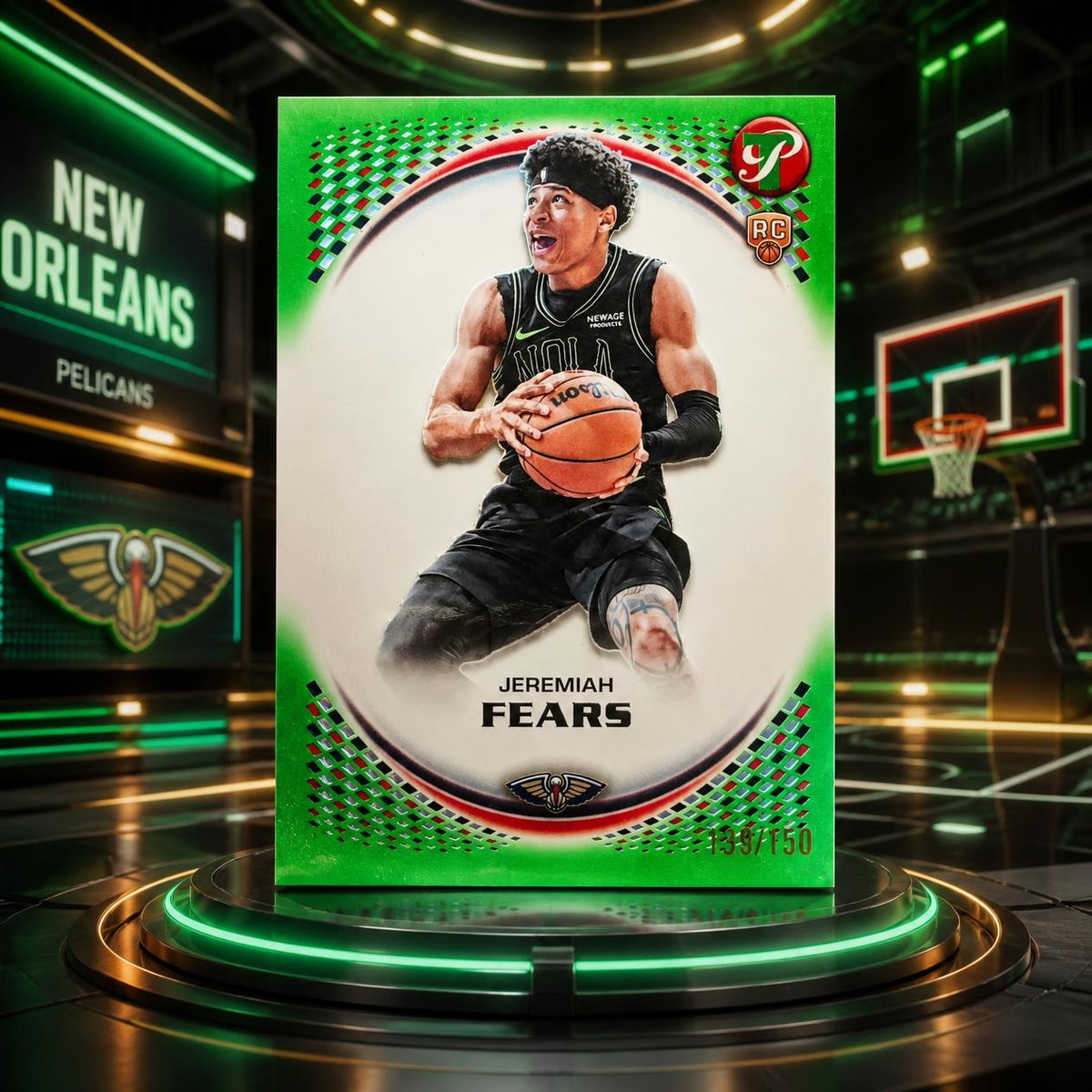 2025 Topps Pristine JEREMIAH FEARS True Green Rookie /150 Pelicans