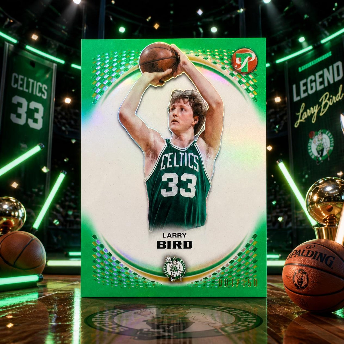 2025 Topps Pristine LARRY BIRD Green 001/150 First on Print Celtics
