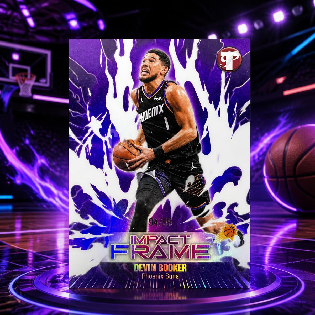 2025 Topps Pristine DEVIN BOOKER Impact Frame Purple /99 Colour Match Suns