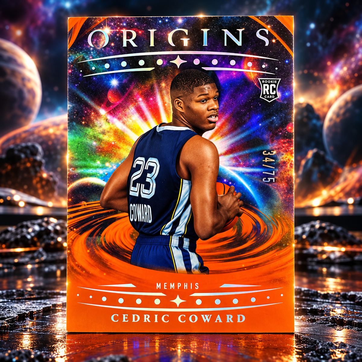2025 Origins CEDRIC COWARD True Rookie Orange /75 Grizzlies