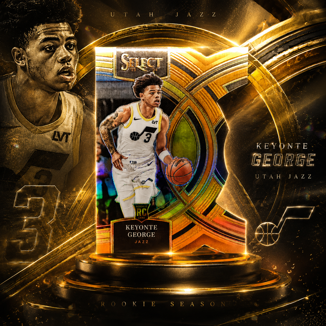 2023 Select KEYONTE GEORGE Premier Level Die Cut Rookie Orange /65