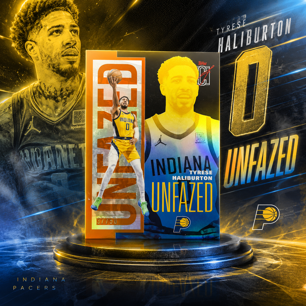 2025 Topps Signature TYRESE HALIBURTON Unfazed Orange /50