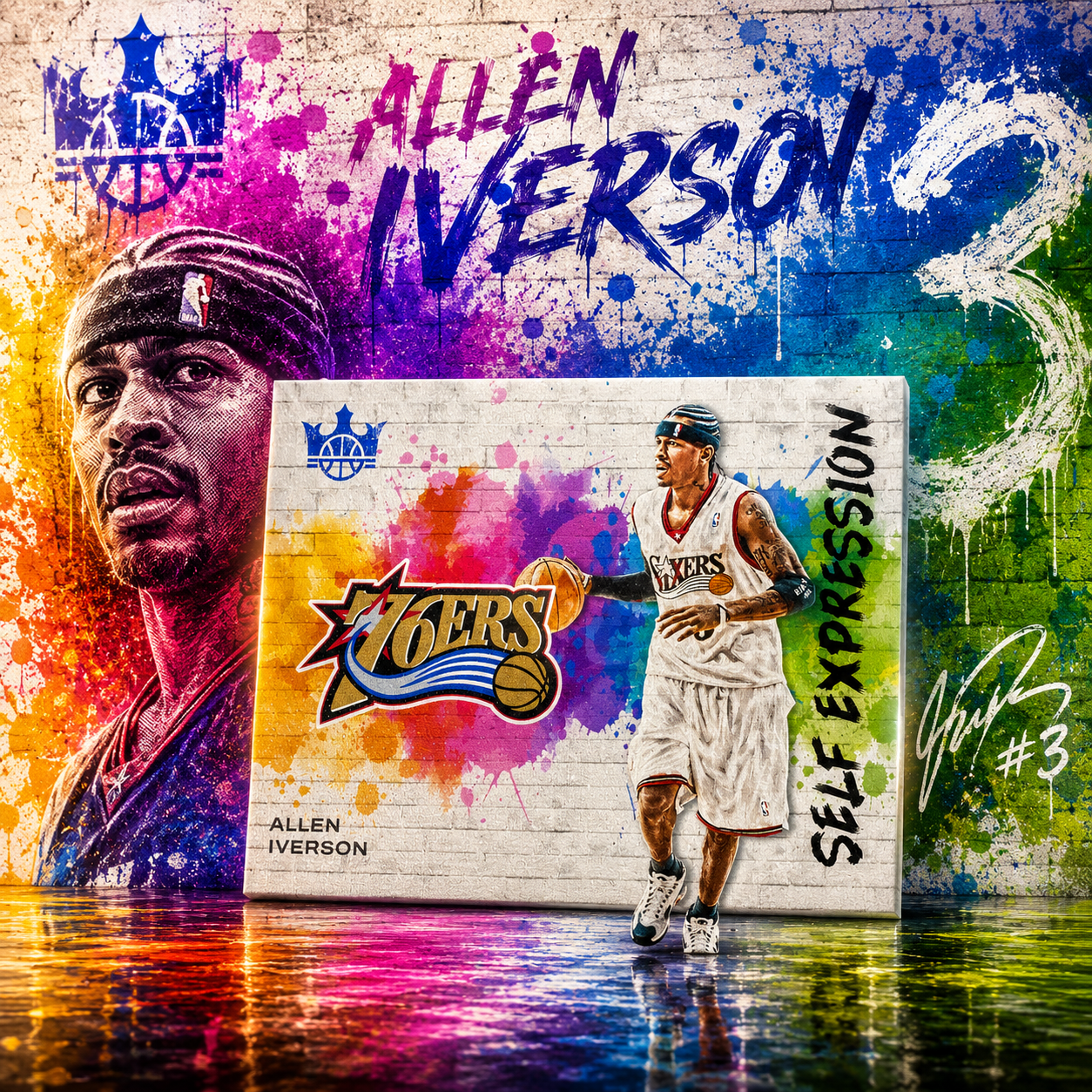 2023 Court Kings ALLEN IVERSON Self Expression Violet /49