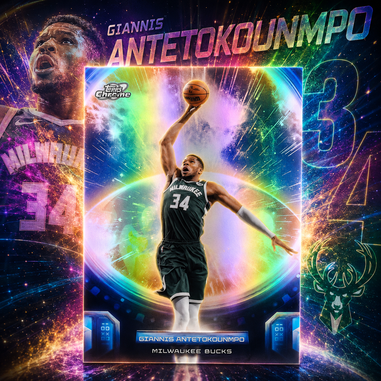 2025 Topps Cosmic GIANNIS ANTETOKOUNMPO Re-Entry Case Hit!