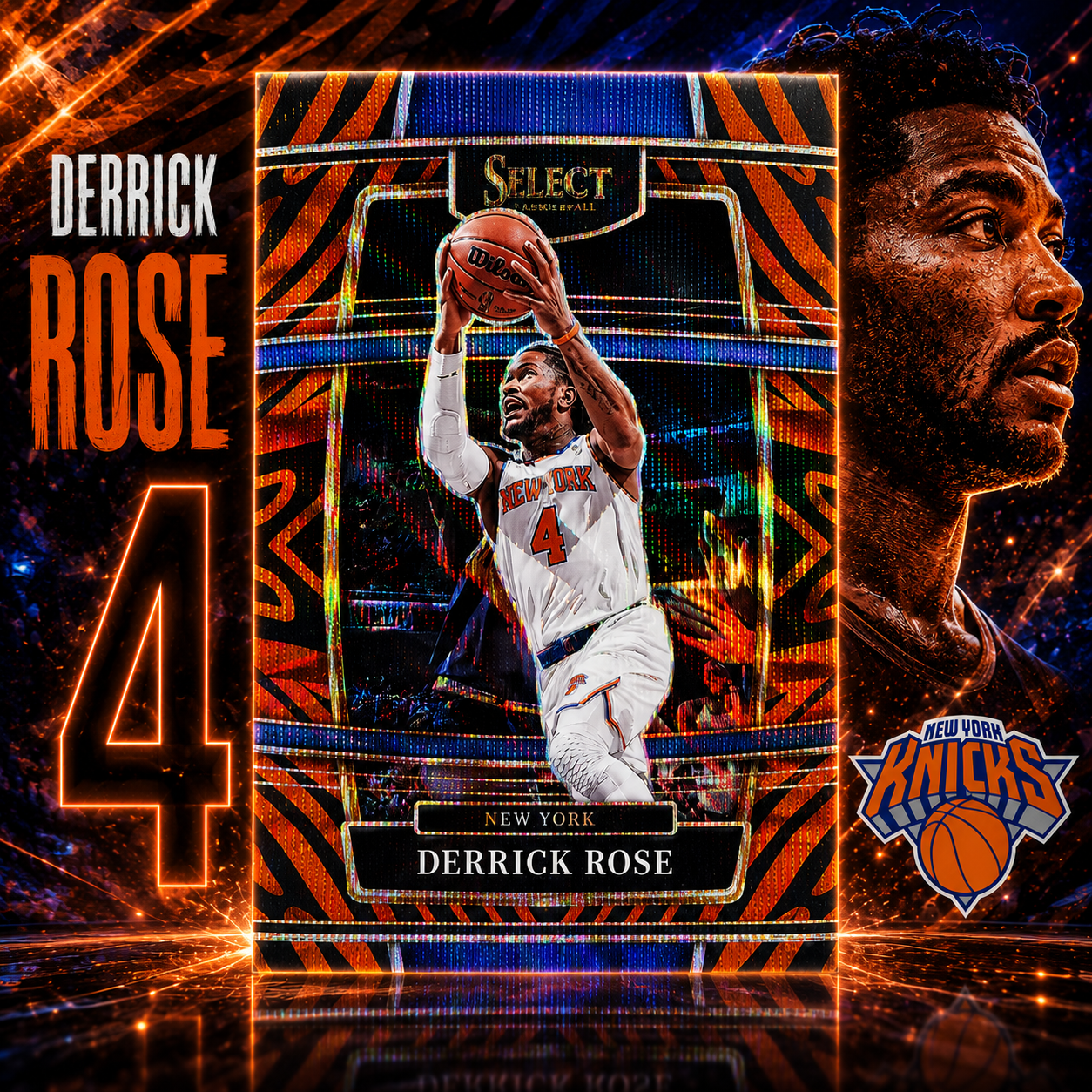 2021 Select Derrick Rose Choice Tiger Case Hit #53