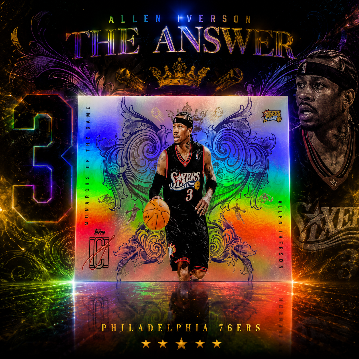 2025 Topps Signature Class ALLEN IVERSON Monarchs of the Game Case Hit