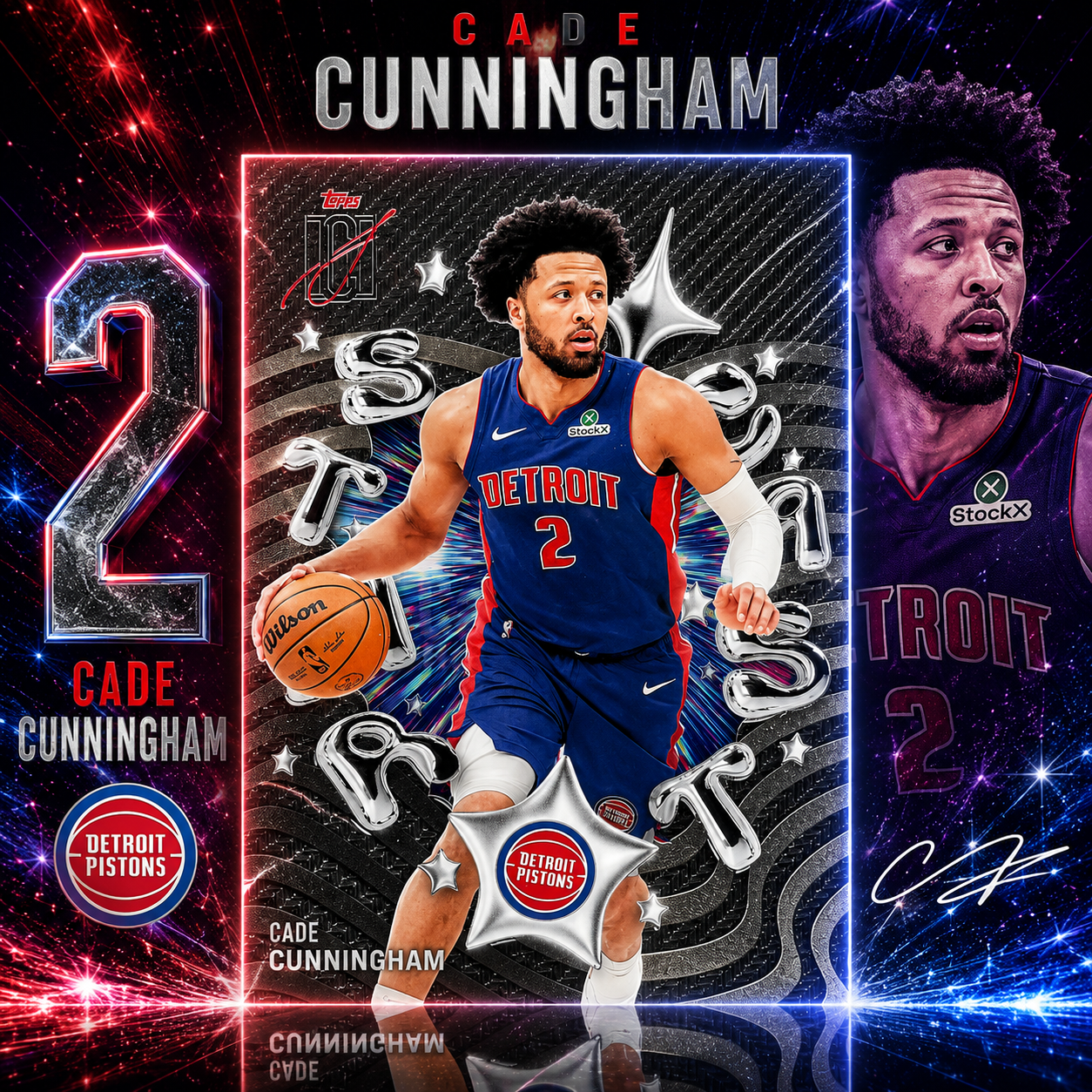 2025 Topps Signature Class CADE CUNNINGHAM Star Cast Acetate SSP
