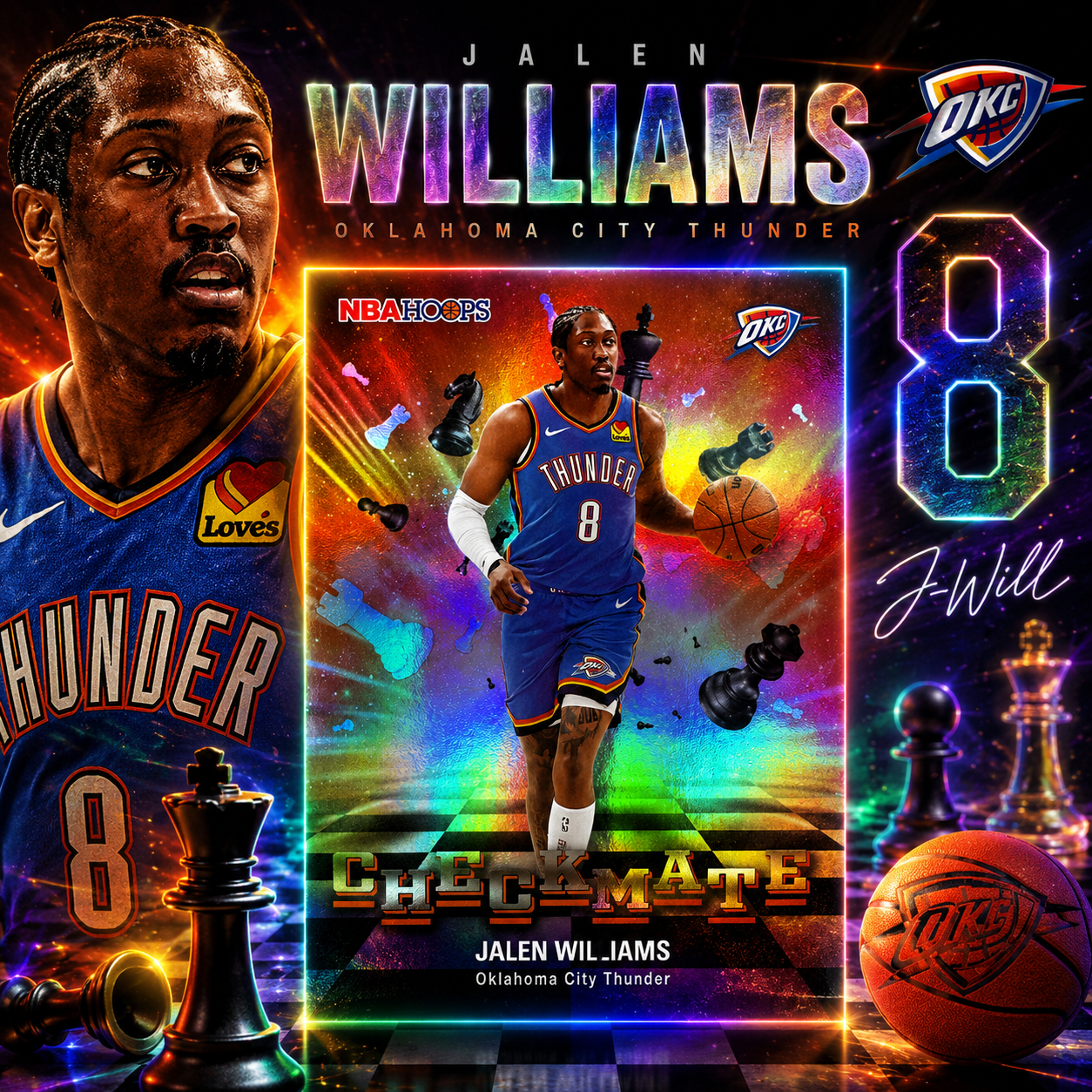 2025 Topps Hoops JALEN WILLIAMS Checkmate SSP