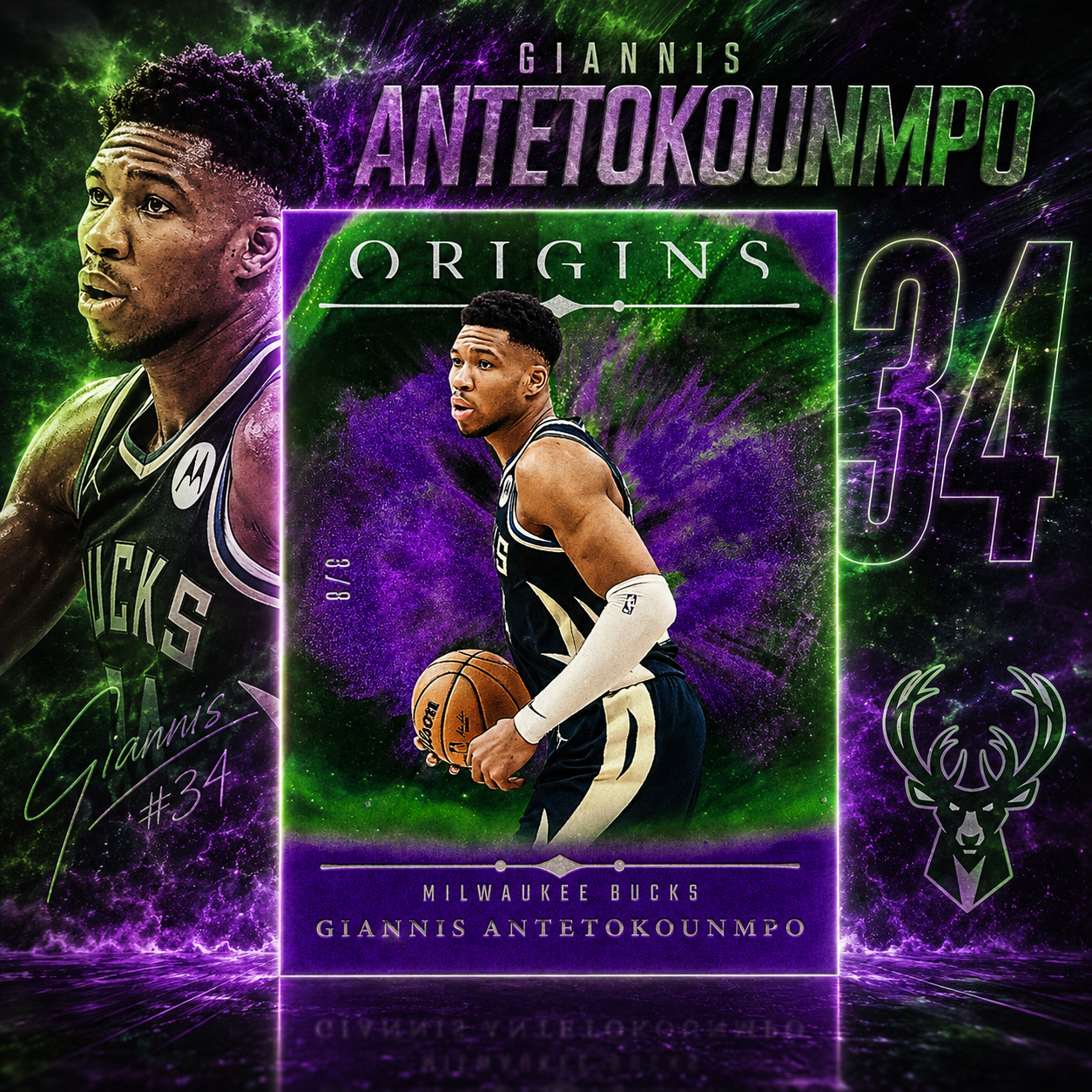 2024 Origins GIANNIS ANTETOKOUNMPO FOTL Amethyst /8