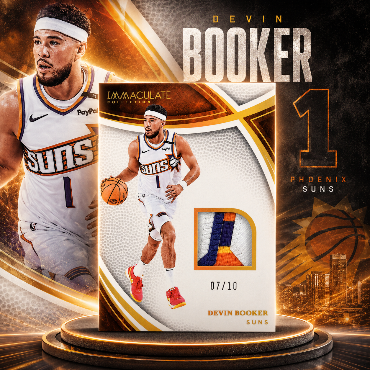 2024 Immaculate DEVIN BOOKER Game Used Logo Patch Gold /10