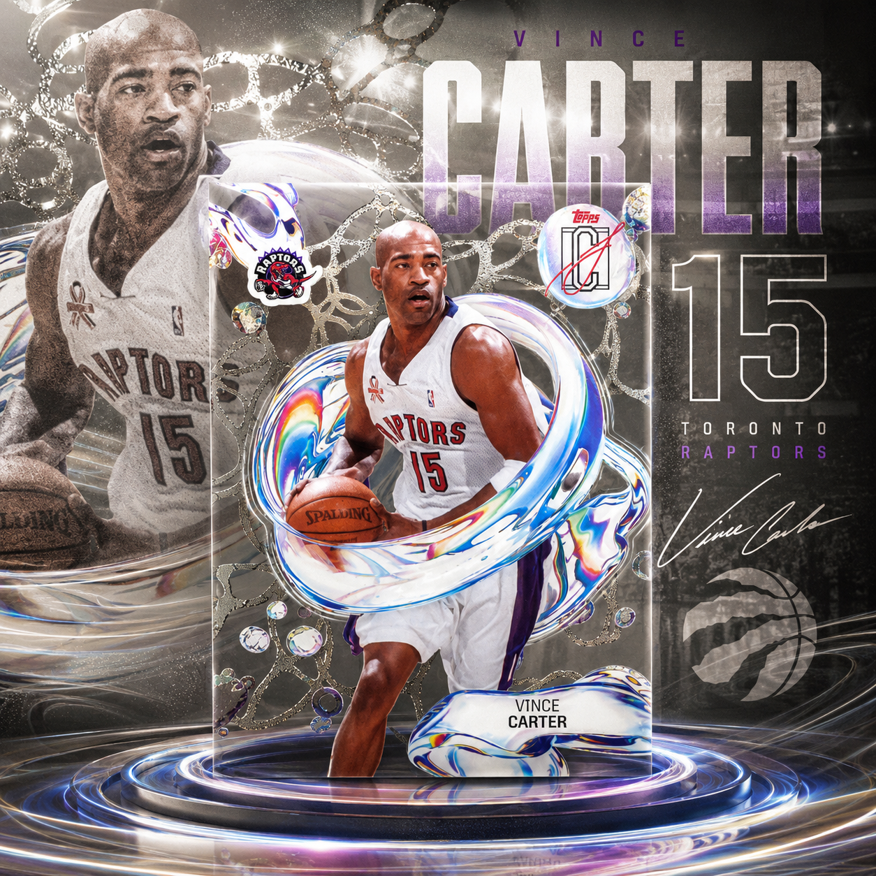 2025 Topps Signature Class VINCE CARTER Fluidity Acetate SSP