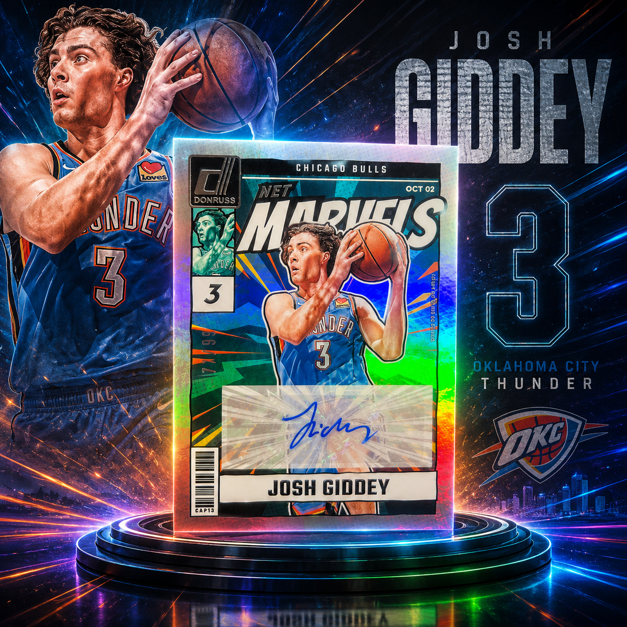 2024 Donruss JOSH GIDDEY Net Marvels Auto Holo