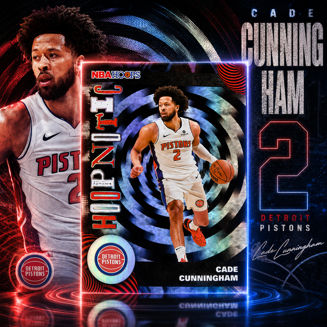 2025 Topps Hoops CADE CUNNINGHAM Hoopnotic Case Hit