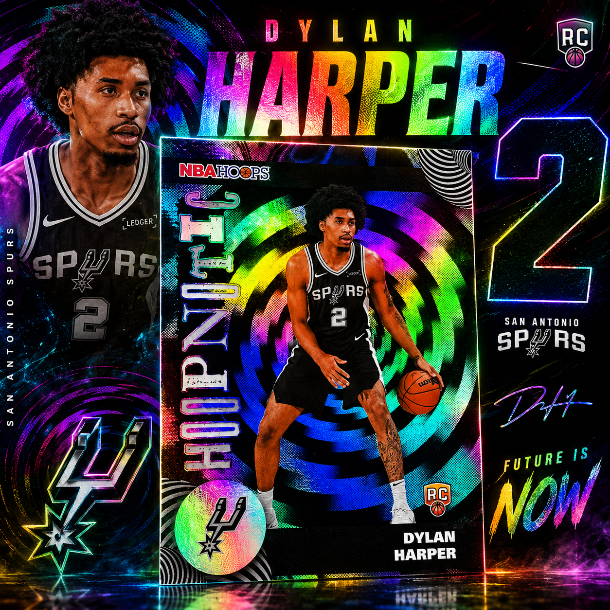 2025 Topps Hoops DYLAN HARPER Hoopnotic Rookie Case Hit