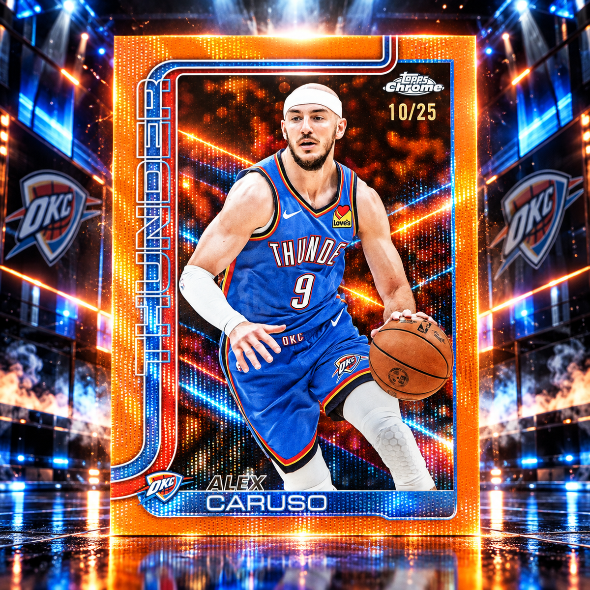 2025 Topps Update ALEX CARUSO Orange Wave 10/25 OKC
