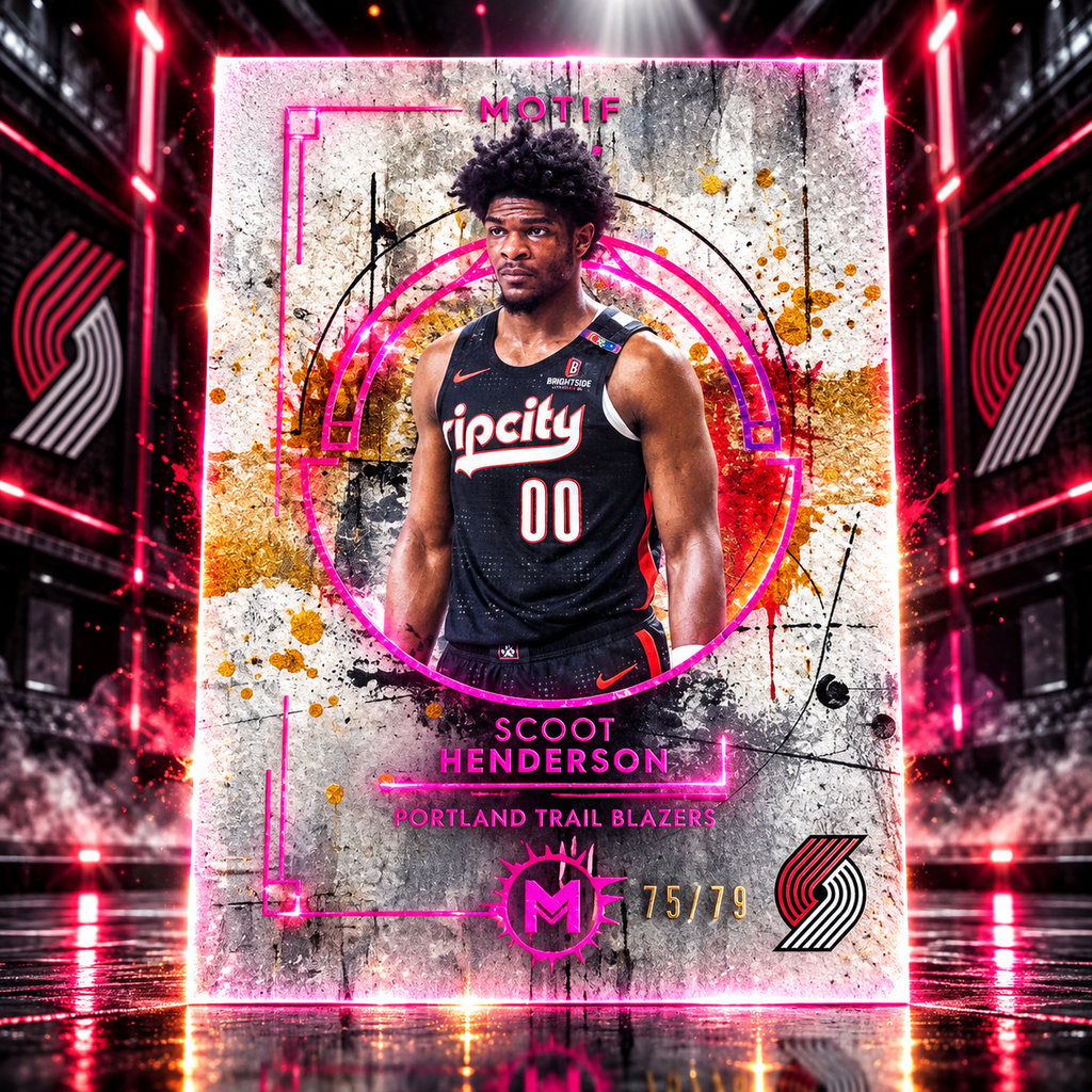 2025 Topps Motif SCOOT HENDERSON Pastel Pink 75/79 Blazers