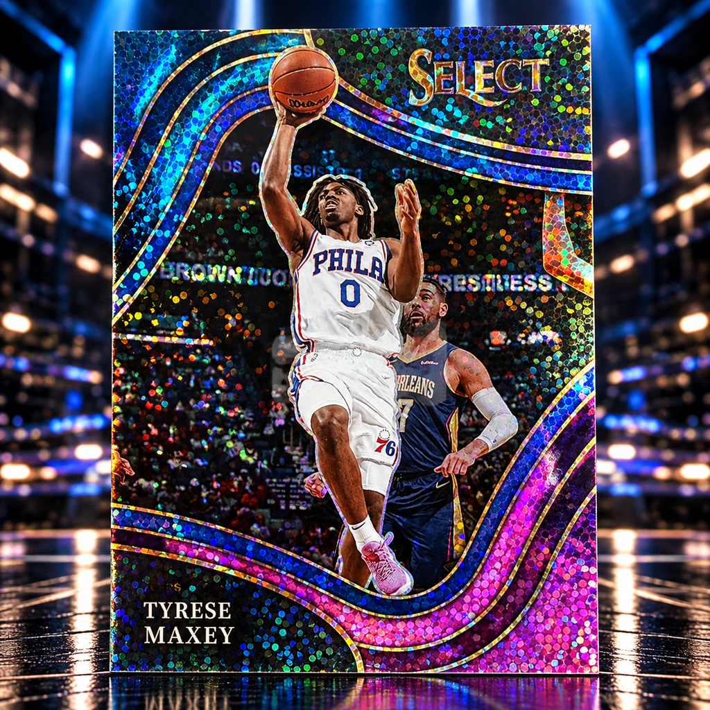 2021 Select TYRESE MAXEY Courtside Cosmic Case Hit Sixers