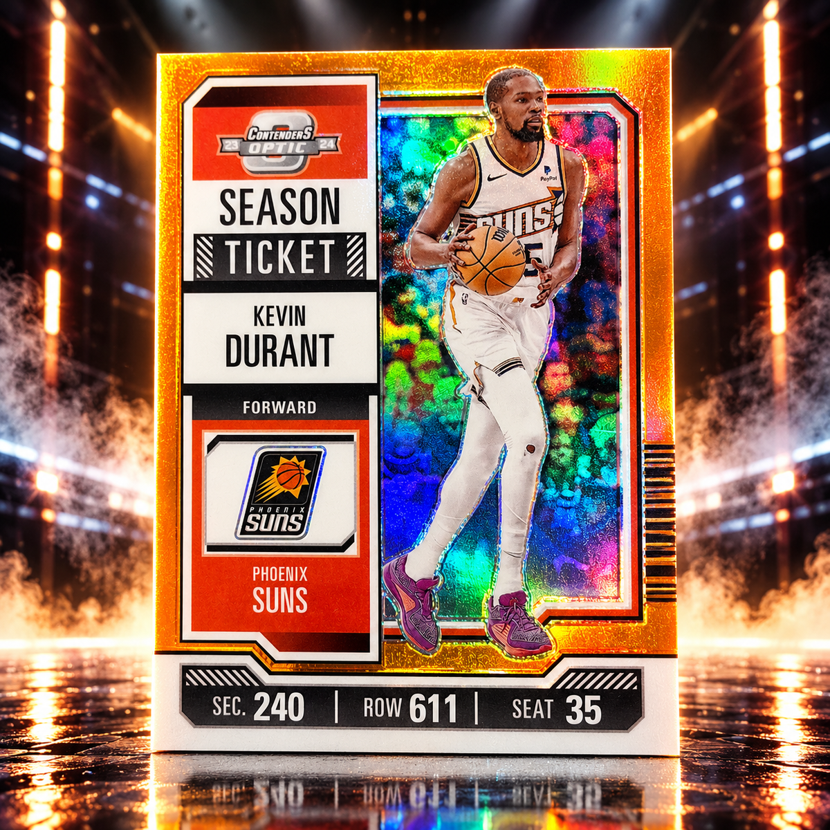 2023 Donruss Optic KEVIN DURANT Season Ticket Orange 15/49 Suns