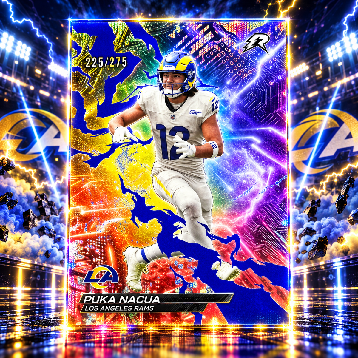 2025 Topps Resurgence PUKA NACUA Circuit Breakers Navy Surge Refractor /275