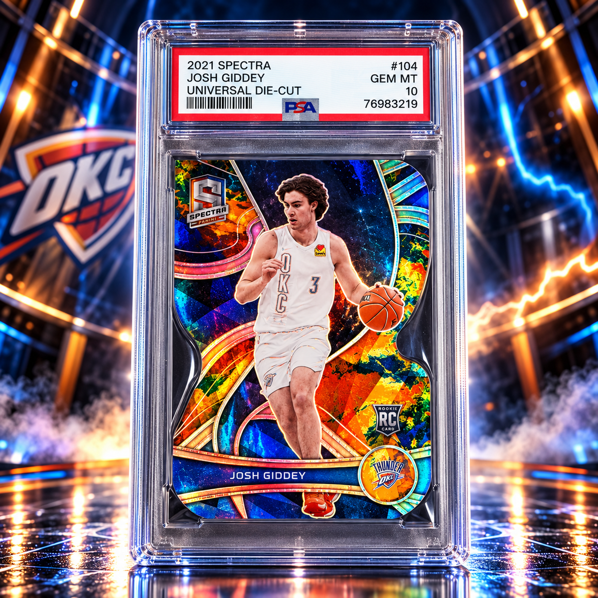 2021 Spectra JOSH GIDDEY Universal Die Cut Rookie /8 PSA 10 OKC