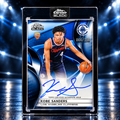 2025 Topps Chrome Black KOBE SANDERS Rookie Auto Blue /150 On Card Auto Clippers