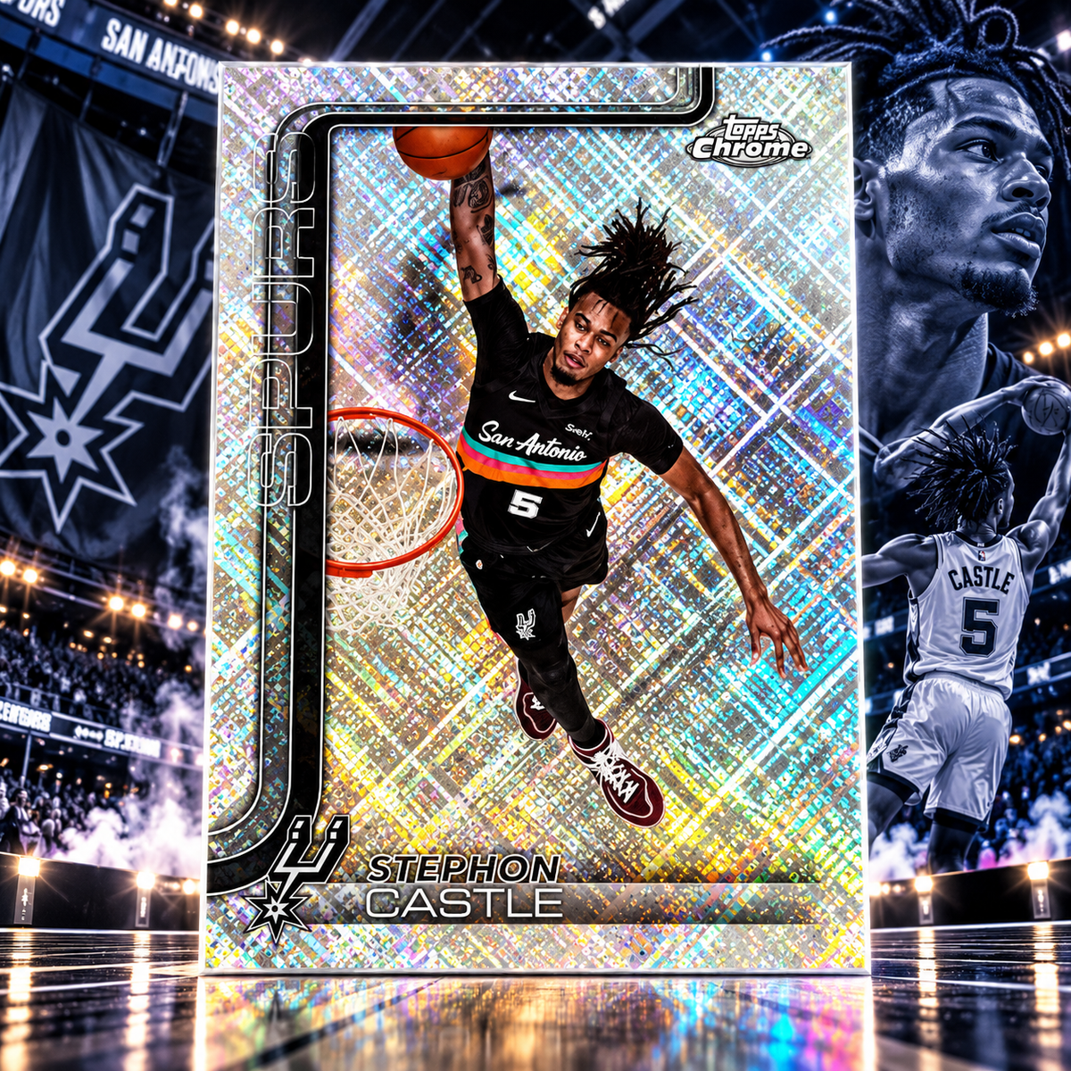 2025 Topps Chrome Update STEPHON CASTLE Skylight Short print Spurs