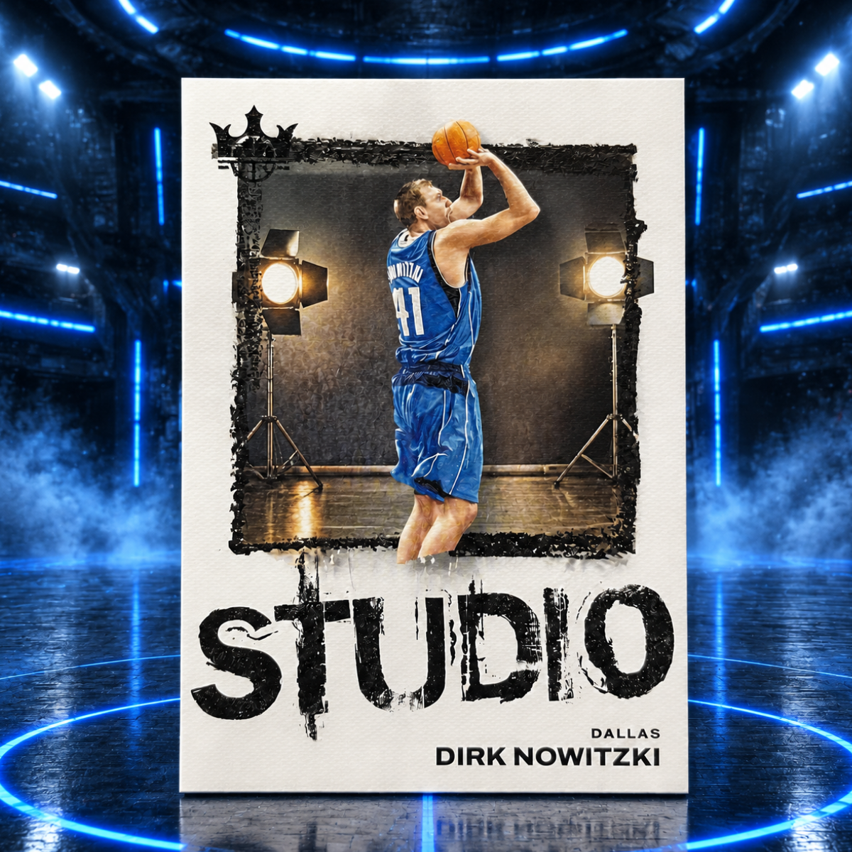 2025 Court Kings DIRK NOWITZKI Studio Obsidian Black /8 Mavericks