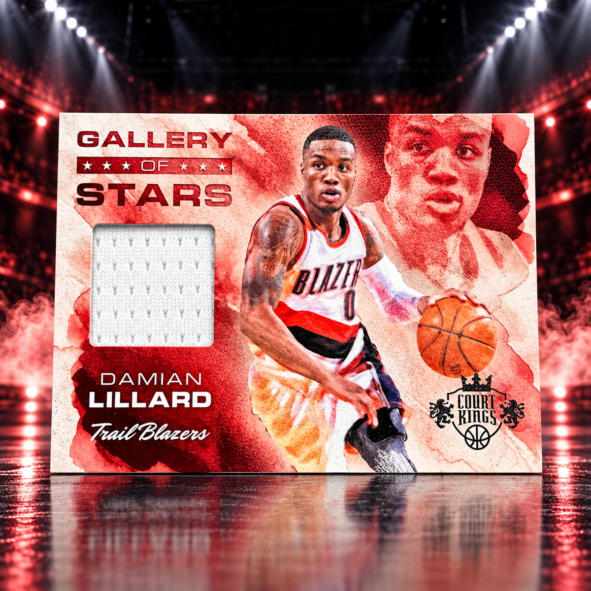 2013 Court Kings DAMIAN LILLARD Gallery of Stars Game Used Patch /325 Blazers