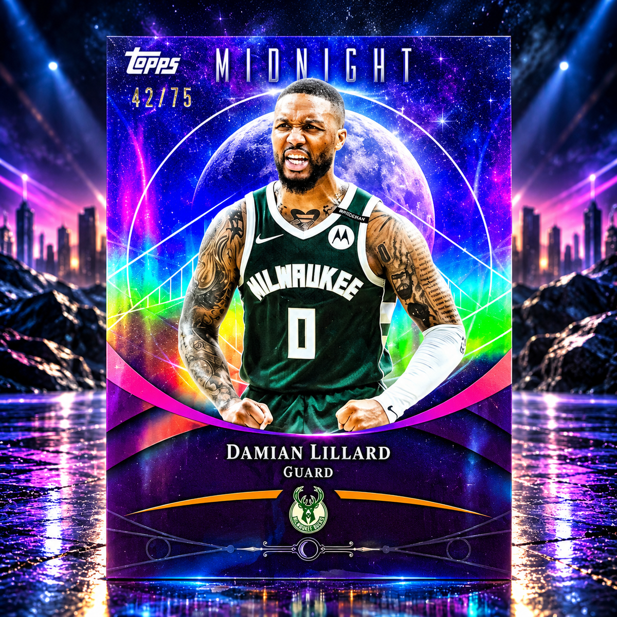 2025 Topps Midnight DAMIAN LILLARD Dusk /75 Bucks