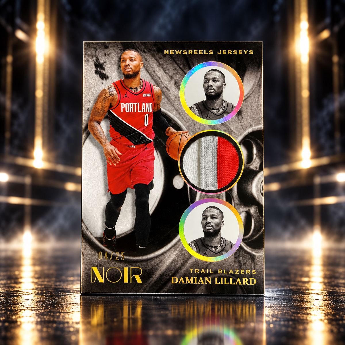 2020 NOIR DAMIAN LILLARD Game Used Patch 04/25 Blazers