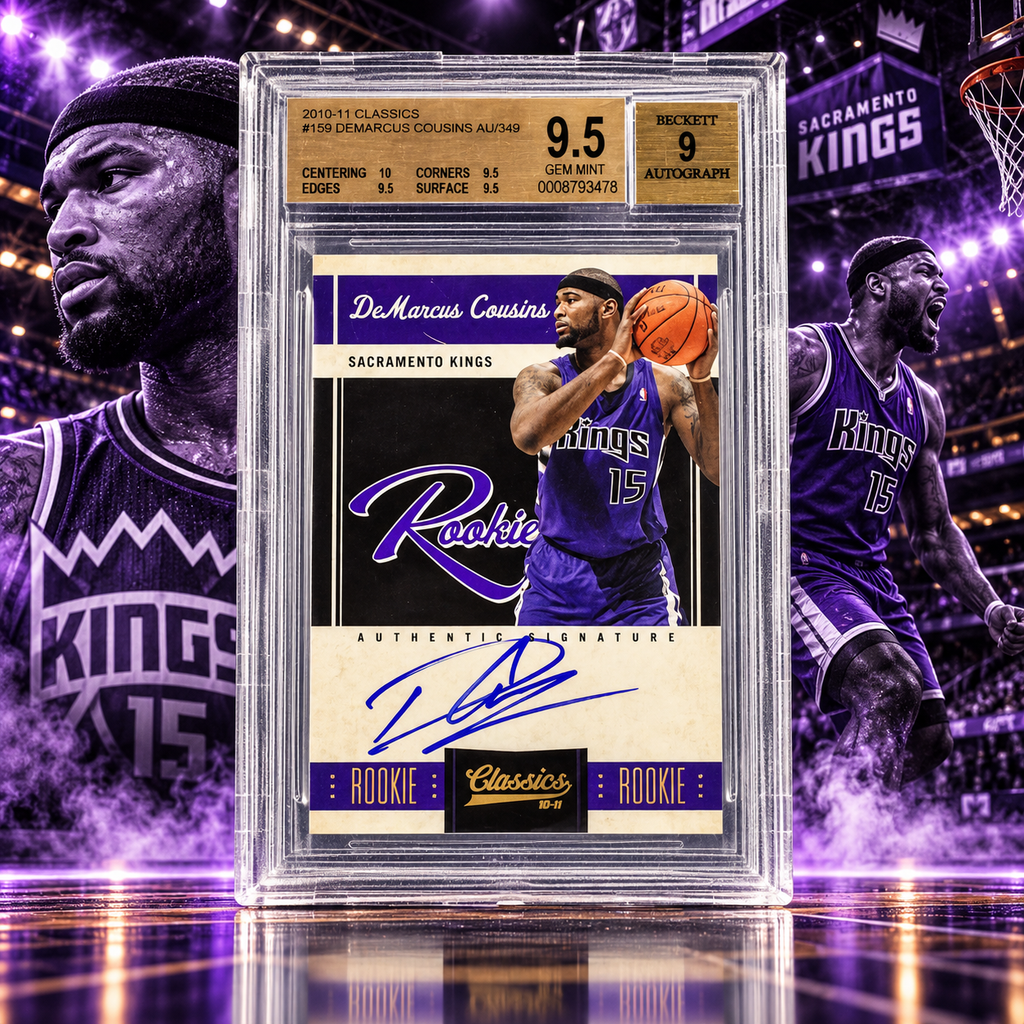 2010 Classics DeMARCUS COUSINS Rookie Auto /349 Bgs 9.5 Auto 9 Kings (C)