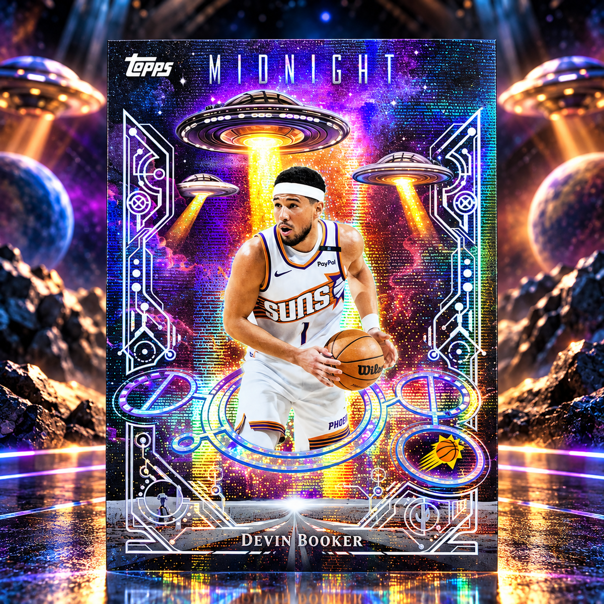 2025 Topps Midnight DEVIN BOOKER Daydreamers Moon Beam SSP 1:19 Boxes Suns