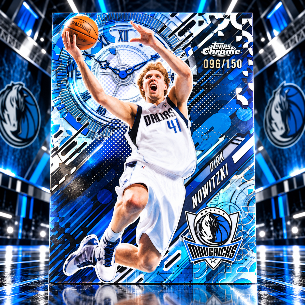 2025 Topps Chrome Update DIRK NOWITZKI Go Time Blue /150 Mavericks