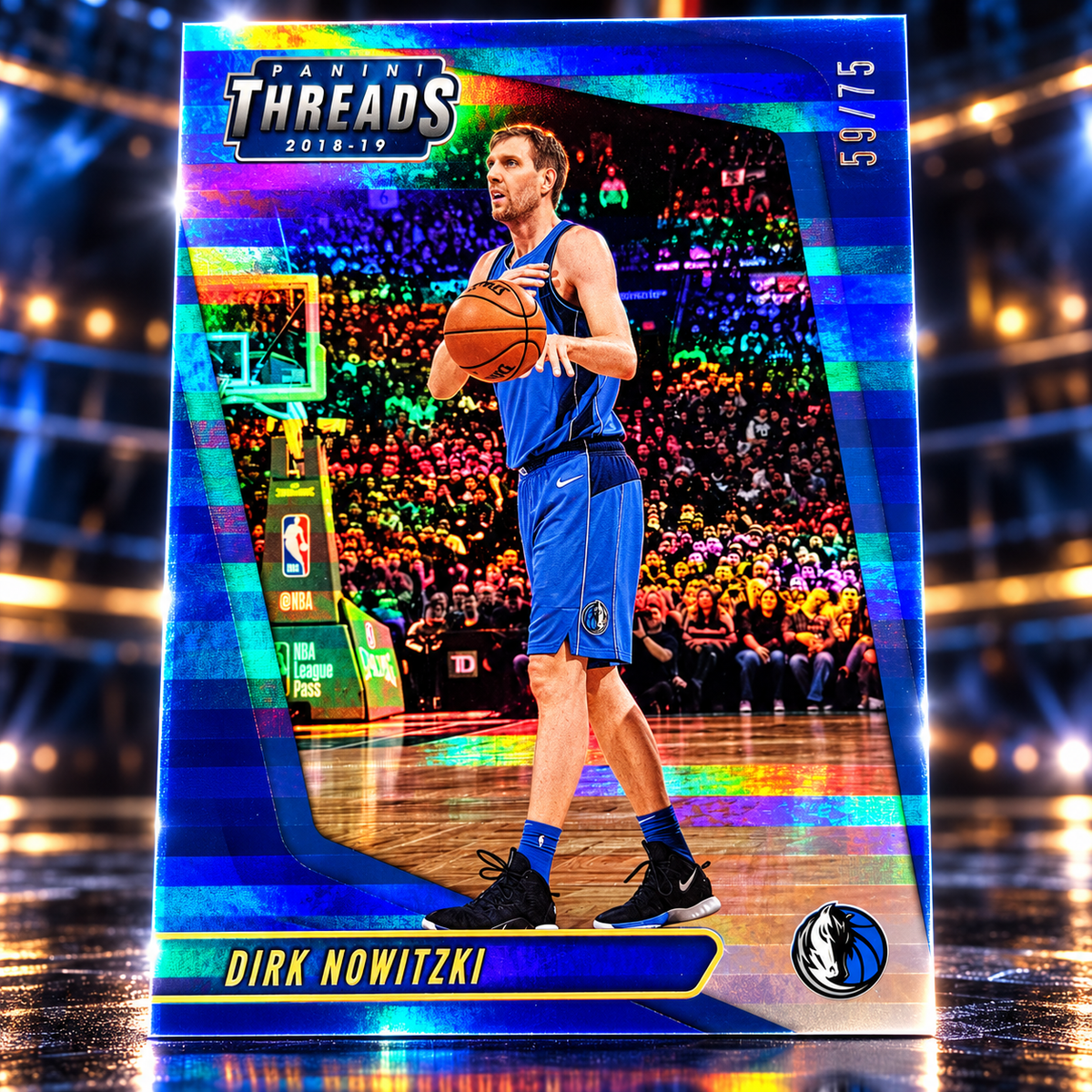 2018 Threads DIRK NOWITZKI Premium Blue /75 Colour Match Mavericks