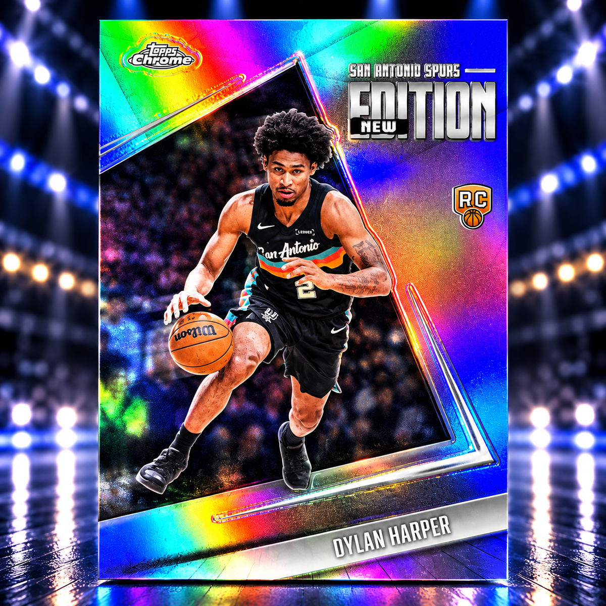 2025 Topps Chrome Update DYLAN HARPER New Edition Rookie Refractor Spurs